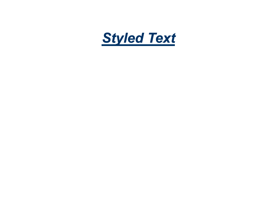 Styled text output